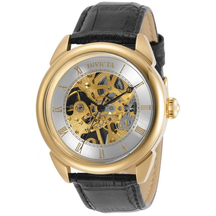 Invicta Men's Mechanical Watch - Specialty Yellow Gold Case Black Strap | 31154 ,