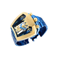 Invicta Men's Mechanical Watch - Speedway Black Skeleton Dial Blue Bracelet | 35458 ,