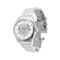Invicta Men's Mechanical Watch - Vintage Silver Semi Skeleton Dial Bracelet | 37940 ,