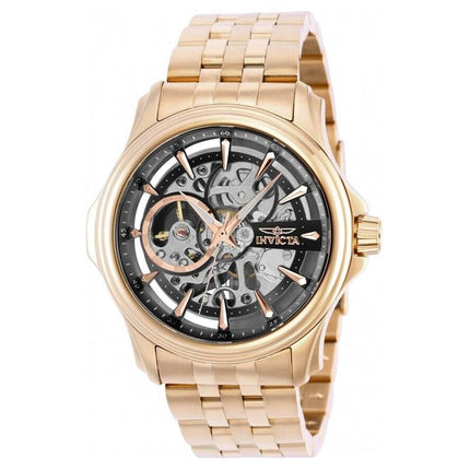 Invicta Men's Mechanical Watch - Vintage Skeleton Dial Rose Gold Bracelet | 37947 ,