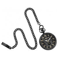 Invicta Men's Pocket Watch - Vintage Quartz Black and Grey Dial SS Case | 34571 ,