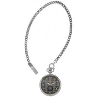 Invicta Men's Pocket Watch - Vintage Quartz Grey Dial Stainless Steel Chain | 34568 ,