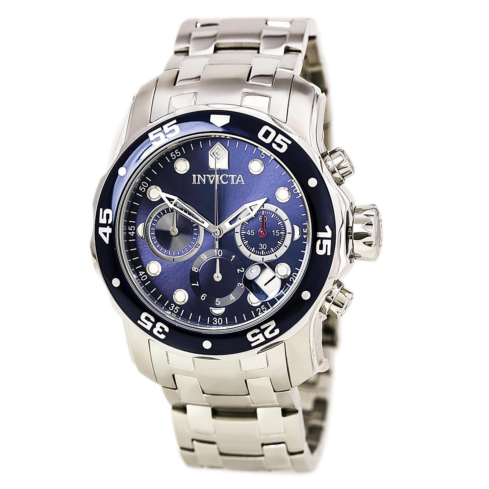 Invicta Men's Pro Diver Chronograph Watch - Quartz Blue Dial