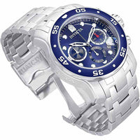 Invicta Men's Pro Diver Chronograph Watch - Quartz Blue Dial Steel Bracelet | 0070 ,