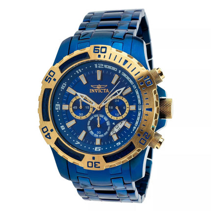 Invicta Men's Quartz Chrono Watch - Pro Diver Blue Stainless Steel Bracelet | 40907 ,