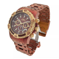Invicta Men's Quartz Chrono Watch - Pro Diver Burgundy Dial Steel Bracelet | 40906 ,
