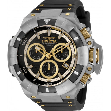 Invicta Men's Quartz Chronograph Watch - Akula Black and Gold Dial Strap | 31891 ,
