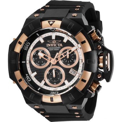 Invicta Men's Quartz Chronograph Watch - Akula Black and RG Dial Strap | 31896 ,