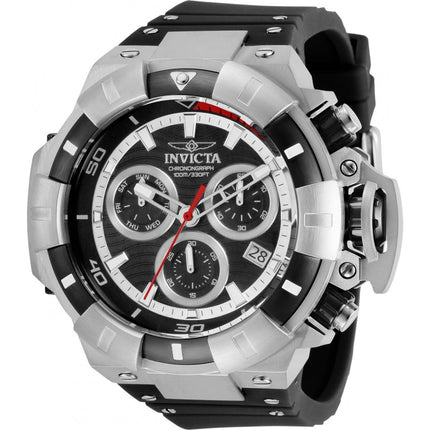 Invicta Men's Quartz Chronograph Watch - Akula Black and Silver Dial Strap | 31890 ,