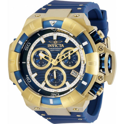 Invicta Men's Quartz Chronograph Watch - Akula Blue and Gold Dial Strap | 31899 ,