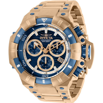 Invicta Men's Quartz Chronograph Watch - Akula Blue and Rose Gold Dial | 31874 ,