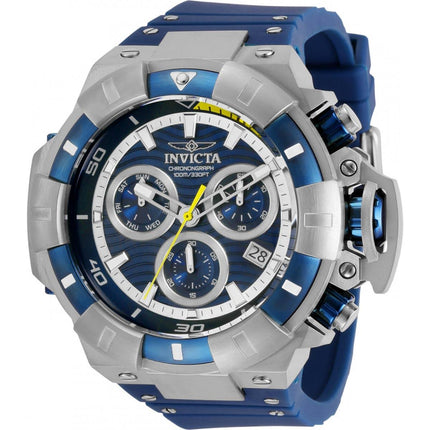 Invicta Men's Quartz Chronograph Watch - Akula Blue and Silver Dial Strap | 31892 ,