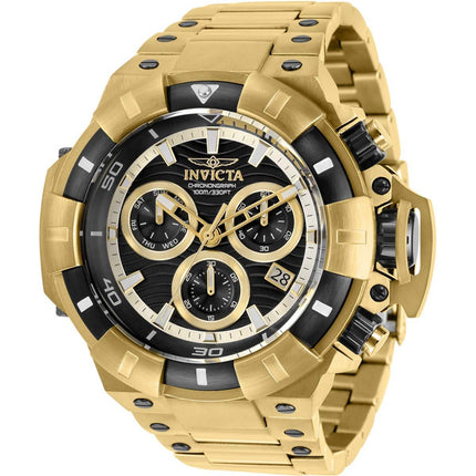 Invicta Men's Quartz Chronograph Watch - Akula Yellow Gold Steel Bracelet | 31872 ,