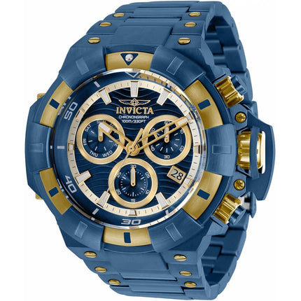 Invicta Men's Quartz Watch - Akula Chronograph Blue and Yellow Gold Bracelet | 31869 ,