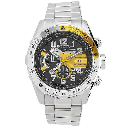 Invicta Men's Quartz Watch - Aviator Chronograph Stainless Steel Bracelet | 36674 ,