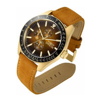 Invicta Men's Quartz Watch - Aviator Date Display Brown Dial Leather Strap | 38985 ,