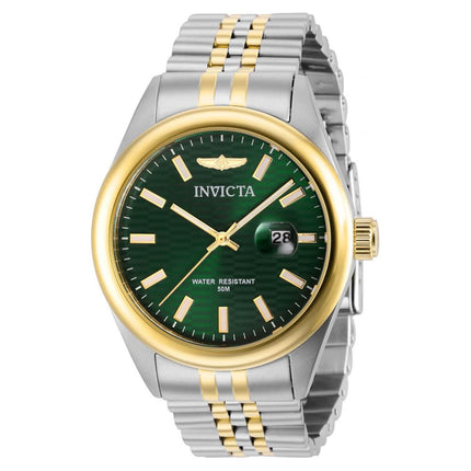 Invicta Men's Quartz Watch - Aviator Green Dial Two Tone Case Bracelet | 38418 ,
