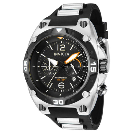 Invicta Men's Quartz Watch - Aviator Two Tone Black and Silver Tone Strap | 40289 ,