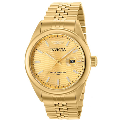 Invicta Men's Quartz Watch - Aviator Yellow Gold Stainless Steel Bracelet | 38415 ,