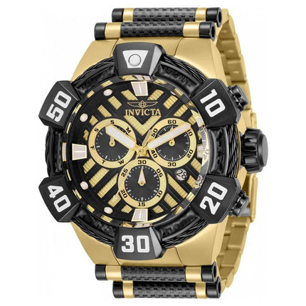 Invicta Men's Quartz Watch - Bolt Chronograph Black and Gold Tone Dial | 32282 ,