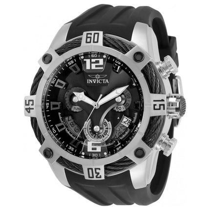 Invicta Men's Quartz Watch - Bolt Chronograph Black Dial Rubber Strap | 33288 ,