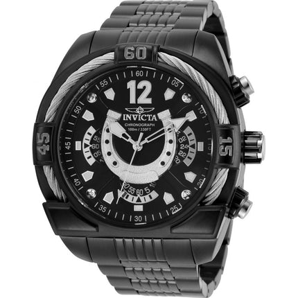 Invicta Men's Quartz Watch - Bolt Chronograph Black Stainless Steel Bracelet | 34580 ,