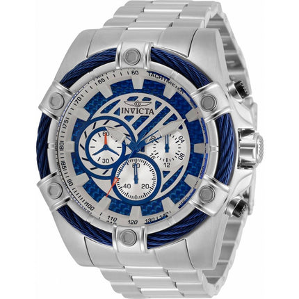Invicta Men's Quartz Watch - Bolt Chronograph Blue and Silver Dial Bracelet | 35147 ,