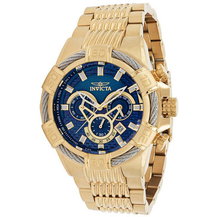 Invicta Men's Quartz Watch - Bolt Chronograph Blue Dial Rose Gold Bracelet | 38954 ,