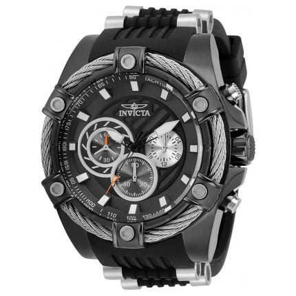Invicta Men's Quartz Watch - Bolt Chronograph Gunmetal Dial Strap | 32697 ,