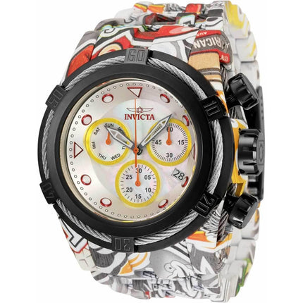 Invicta Men's Quartz Watch - Bolt Chronograph Mother of Pearl Dial Bracelet | 34714 ,