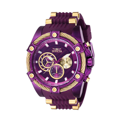 Invicta Men's Quartz Watch - Bolt Chronograph Yellow Gold and Purple Strap | 40793 ,