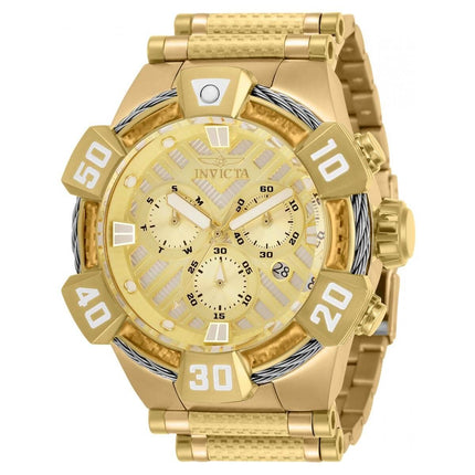 Invicta Men's Quartz Watch - Bolt Chronograph Yellow Gold Steel Bracelet | 32285 ,