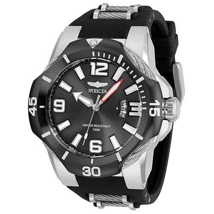 Invicta Men's Quartz Watch - Bolt Date Black and Silver Strap | 31170 ,