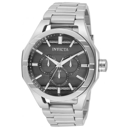 Invicta Men's Quartz Watch - Bolt Gunmetal Dial Silver Tone Bracelet | 31827 ,