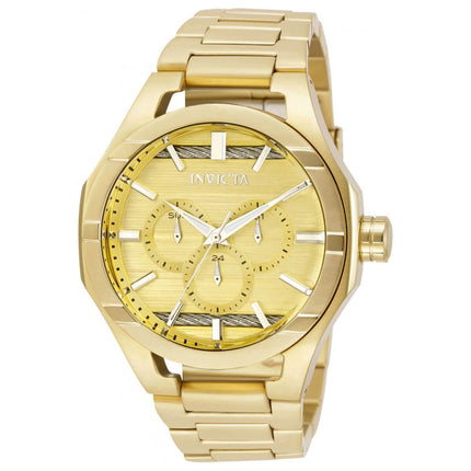 Invicta Men's Quartz Watch - Bolt Yellow Gold Plated Stainless Steel Bracelet | 31829 ,