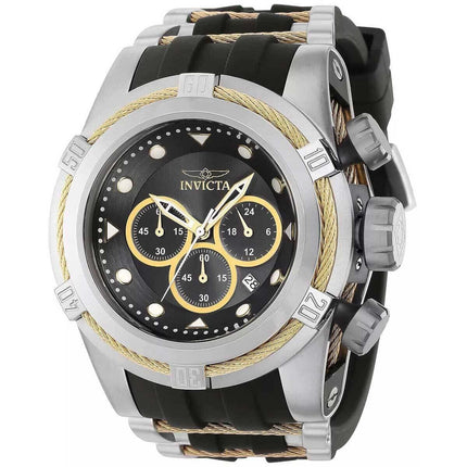 Invicta Men's Quartz Watch - Bolt Zeus Chronograph Black and Yellow Gold Strap | 37192 ,