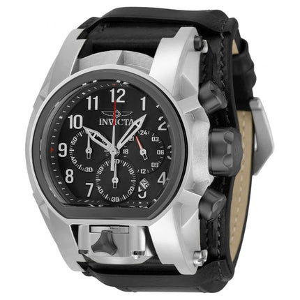 Invicta Men's Quartz Watch - Bolt Zeus Magnum Chronograph Black Leather Strap | 34583 ,