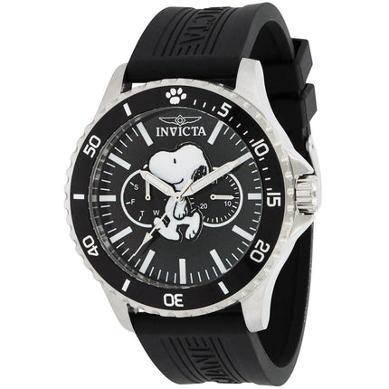 Invicta Men's Quartz Watch - Character Collection Snoopy Black and Silver Dial | 38644 ,