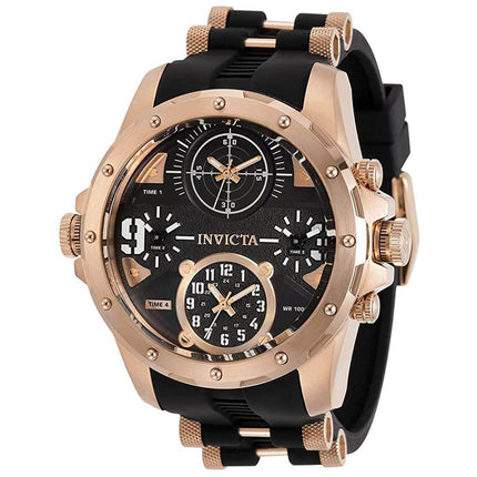 Invicta Men's Quartz Watch - Coalition Forces Black and Rose Gold Dial Strap | 31142 ,