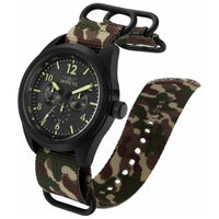 Invicta Men's Quartz Watch - Coalition Forces Black Dial Nylon Strap | 33562 ,