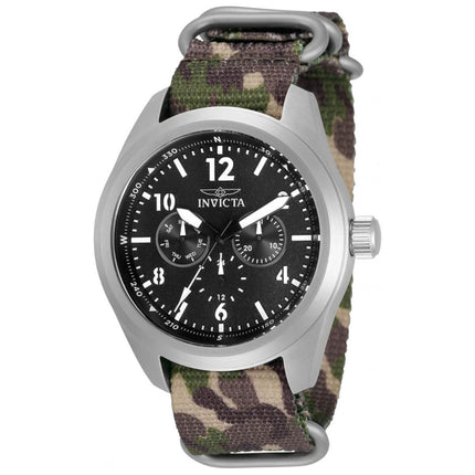Invicta Men's Quartz Watch - Coalition Forces Nylon Strap Black Dial | 33627 ,