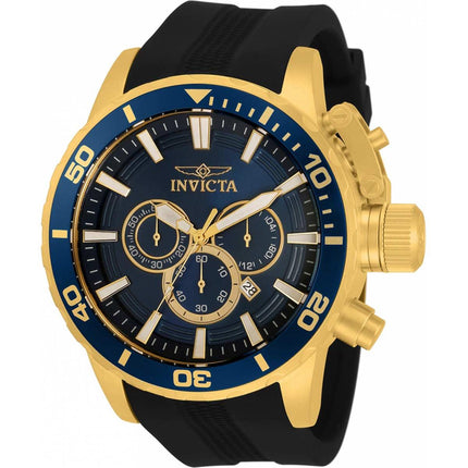 Invicta Men's Quartz Watch - Corduba Chronograph Blue and Gold dial Strap | 33702 ,