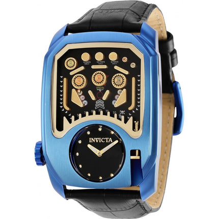 Invicta Men's Quartz Watch - Cuadro Pinball Game Black and Gold Dial Strap | 35453 ,