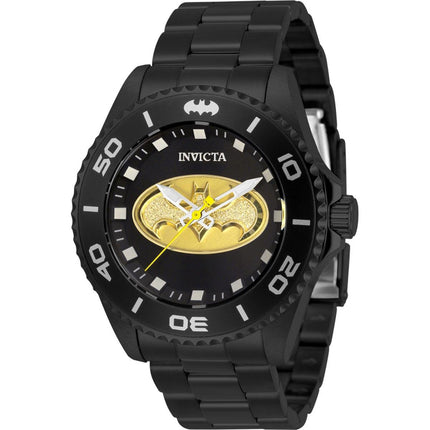 Invicta Men's Quartz Watch - DC Comics Batman Black and Gold Dial Bracelet | 32382 ,