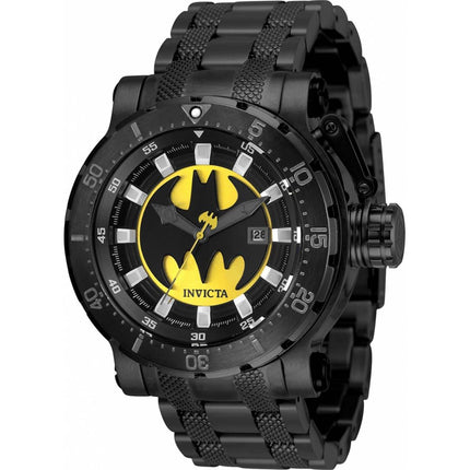 Invicta Men's Quartz Watch - DC Comics Batman Black and Yellow Dial Bracelet | 32491 ,