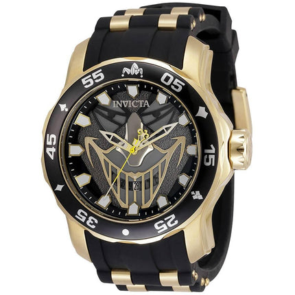 Invicta Men's Quartz Watch - DC Comics Joker Black and Yellow Gold Strap | 35609 ,