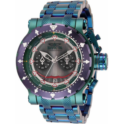 Invicta Men's Quartz Watch - DC Comics Joker Chronograph Green SS Bracelet | 34832 ,