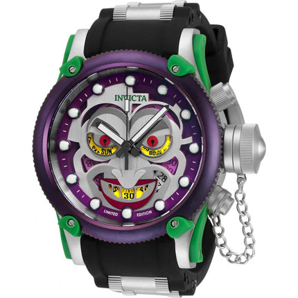 Invicta Men's Quartz Watch - DC Comics Joker Chronograph SS and Rubber Strap | 34294 ,