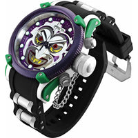 Invicta Men's Quartz Watch - DC Comics Joker Chronograph SS and Rubber Strap | 34294 ,