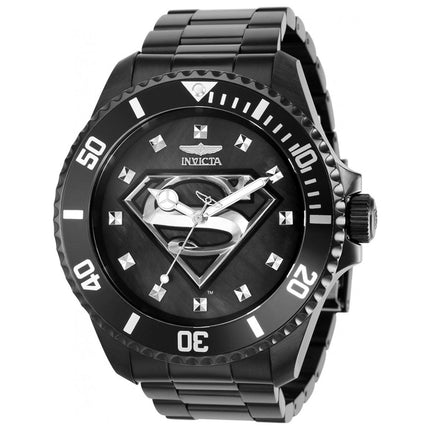 Invicta Men's Quartz Watch - DC Comics Superman Black MOP Dial Bracelet | 36357 ,